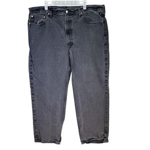 Levis 550 Jeans Mens 42x30 Black Relaxed Fit Tapered Leg Denim Pants Y2K 00s